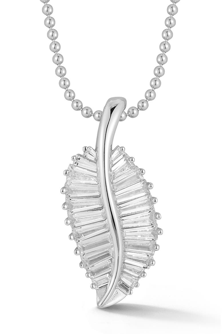 Cubic Zirconia Pendant Necklace, Main, color, SILVER