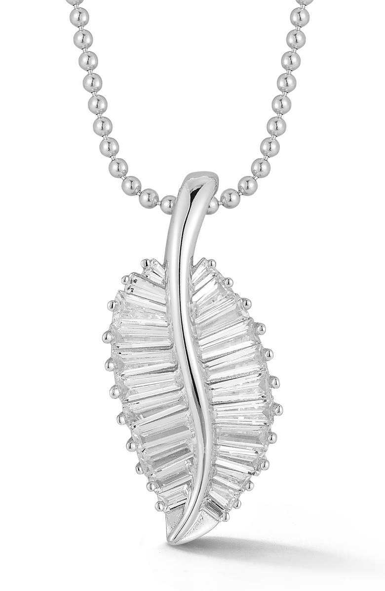 GLAZE JEWELRY Cubic Zirconia Pendant Necklace, Main, color, Silver