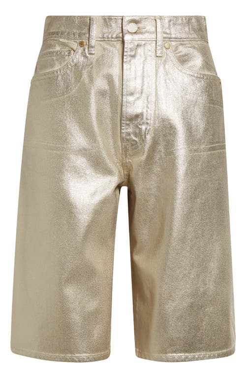 VERONICA BEARD VERONICA BEARD METALLIC BERMUDA DENIM SHORTS 