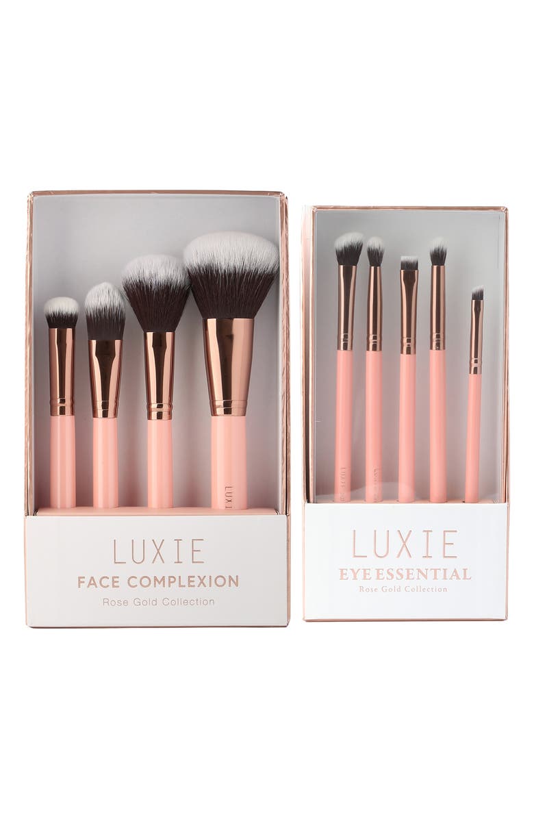 Luxie Face Complexion & Eye Essential Brush Set, Main, color,