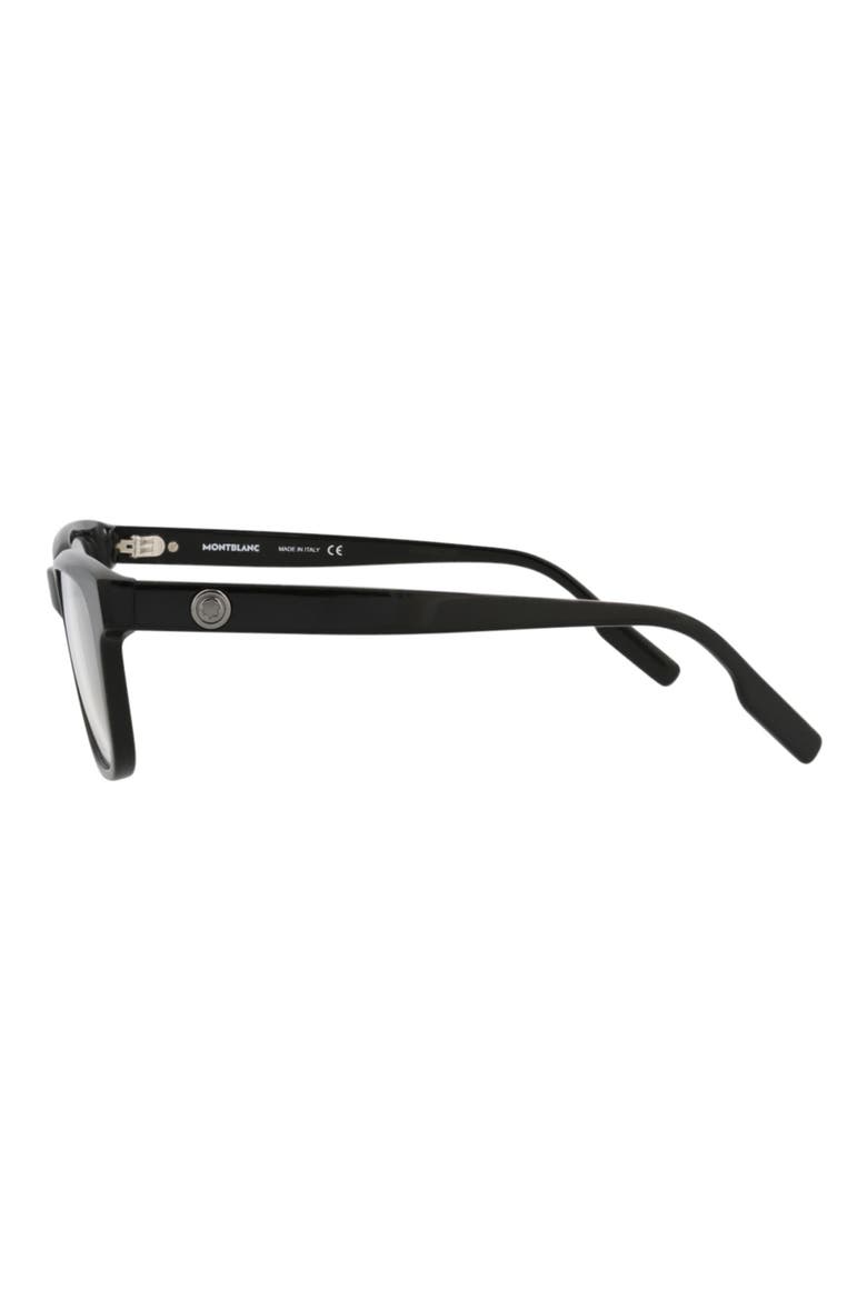 51mm Square Optical Glasses, Alternate, color, BLACK BLACK TRANSPARENT
