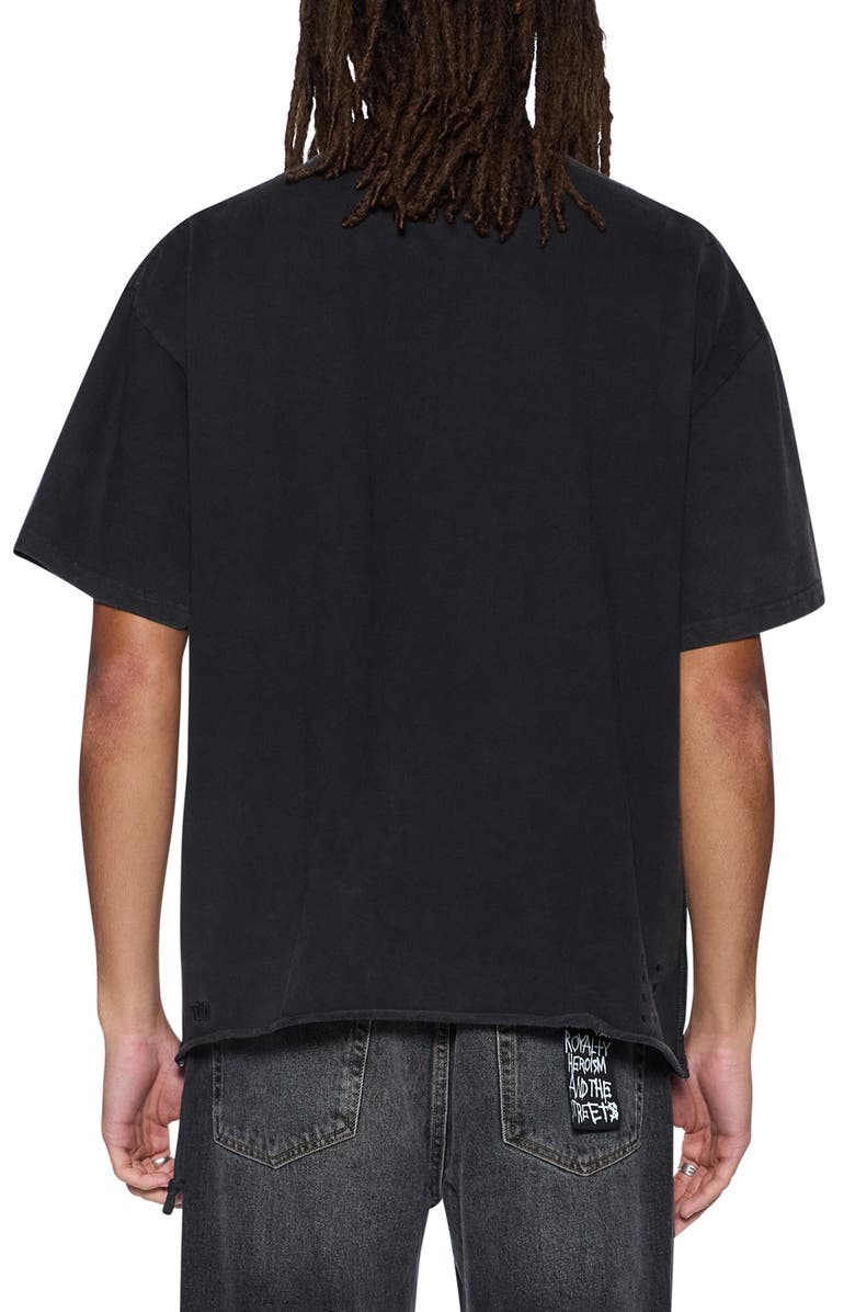Ksubi Ascension Ekcess Faded Cotton Graphic T-Shirt, Alternate, color, Charcoal