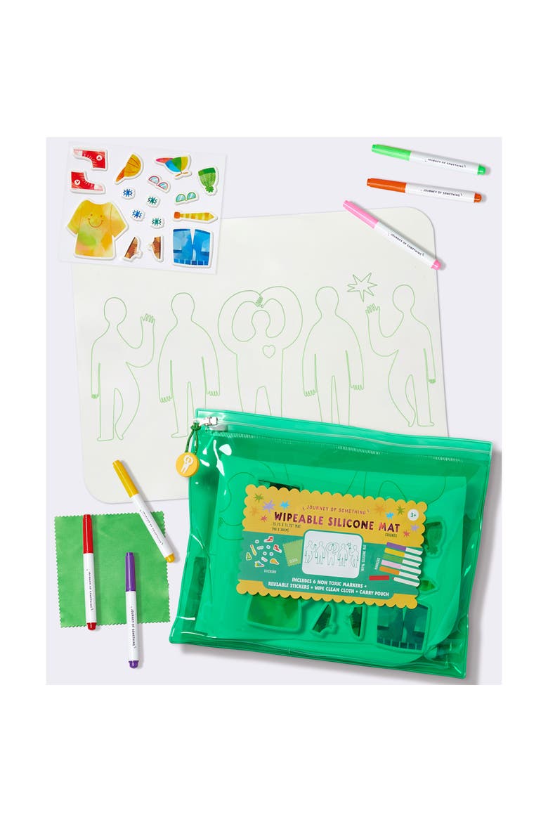 Wipeable Silicone Mat, Friends, Reusable Coloring Kit, Alternate, color, Multicolored