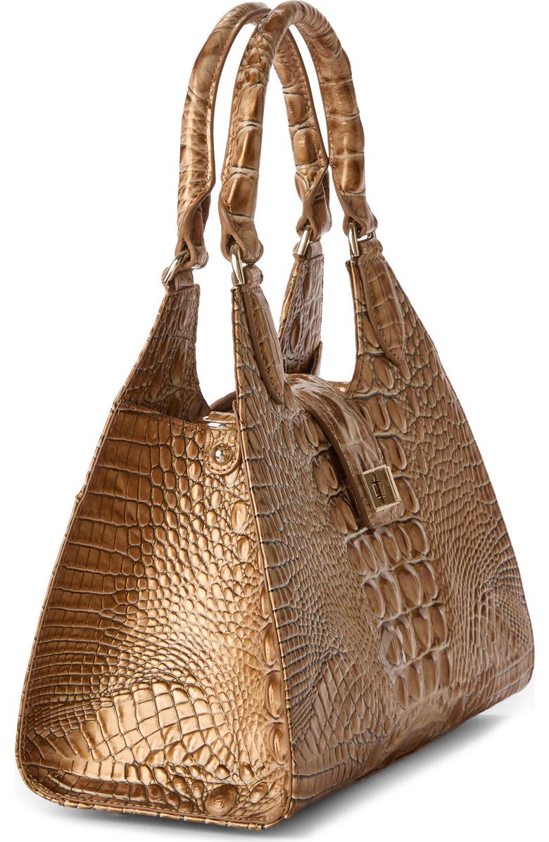 Brahmin Adrian Croc Embossed Leather Shoulder Bag, Alternate, color,