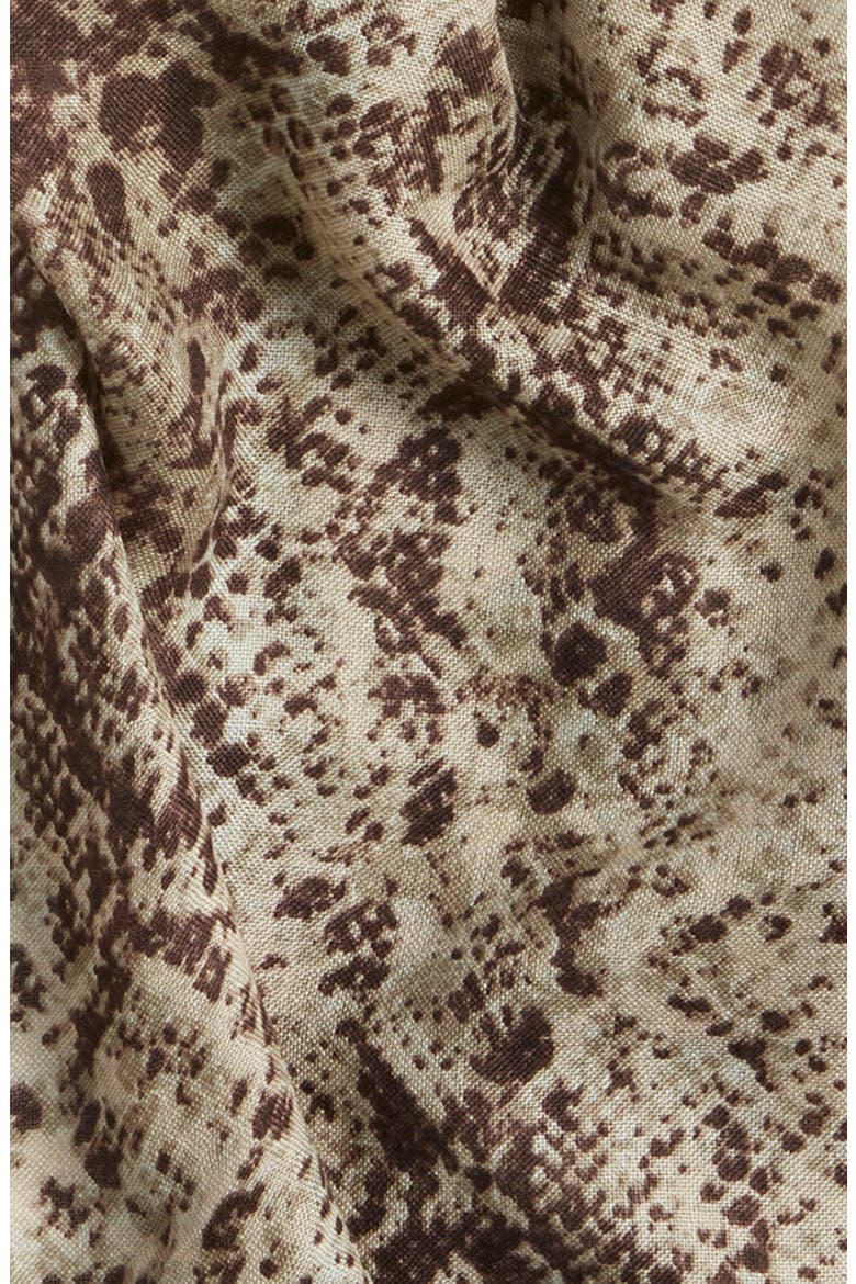 Eyelash Trim Print Cashmere & Silk Wrap, Alternate, color, TAN SLITHERING STRIPE