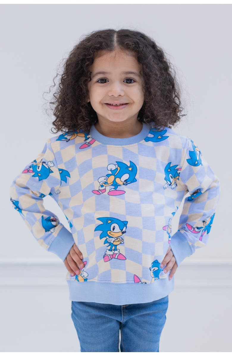 SEGA Sonic the Hedgehog Pullover Sweatshirt, Alternate, color, Purple
