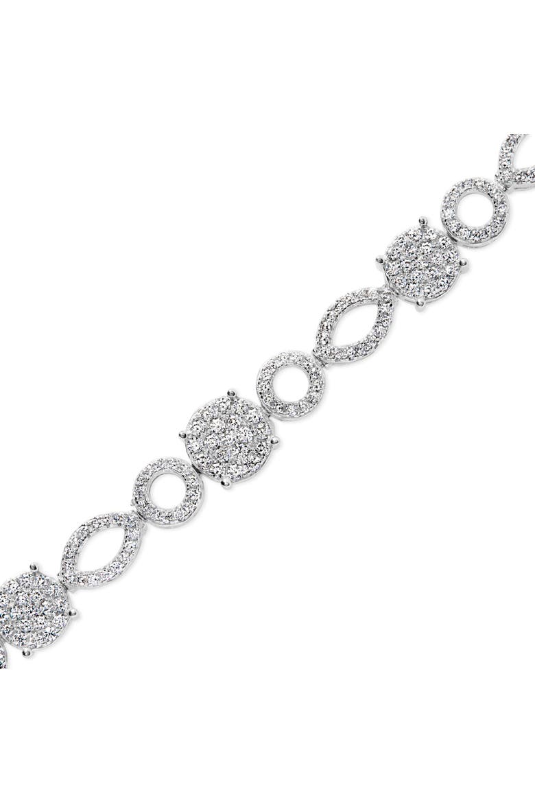 10K White Gold 3.00 Cttw Diamond Link Bracelet, Alternate, color, White Gold