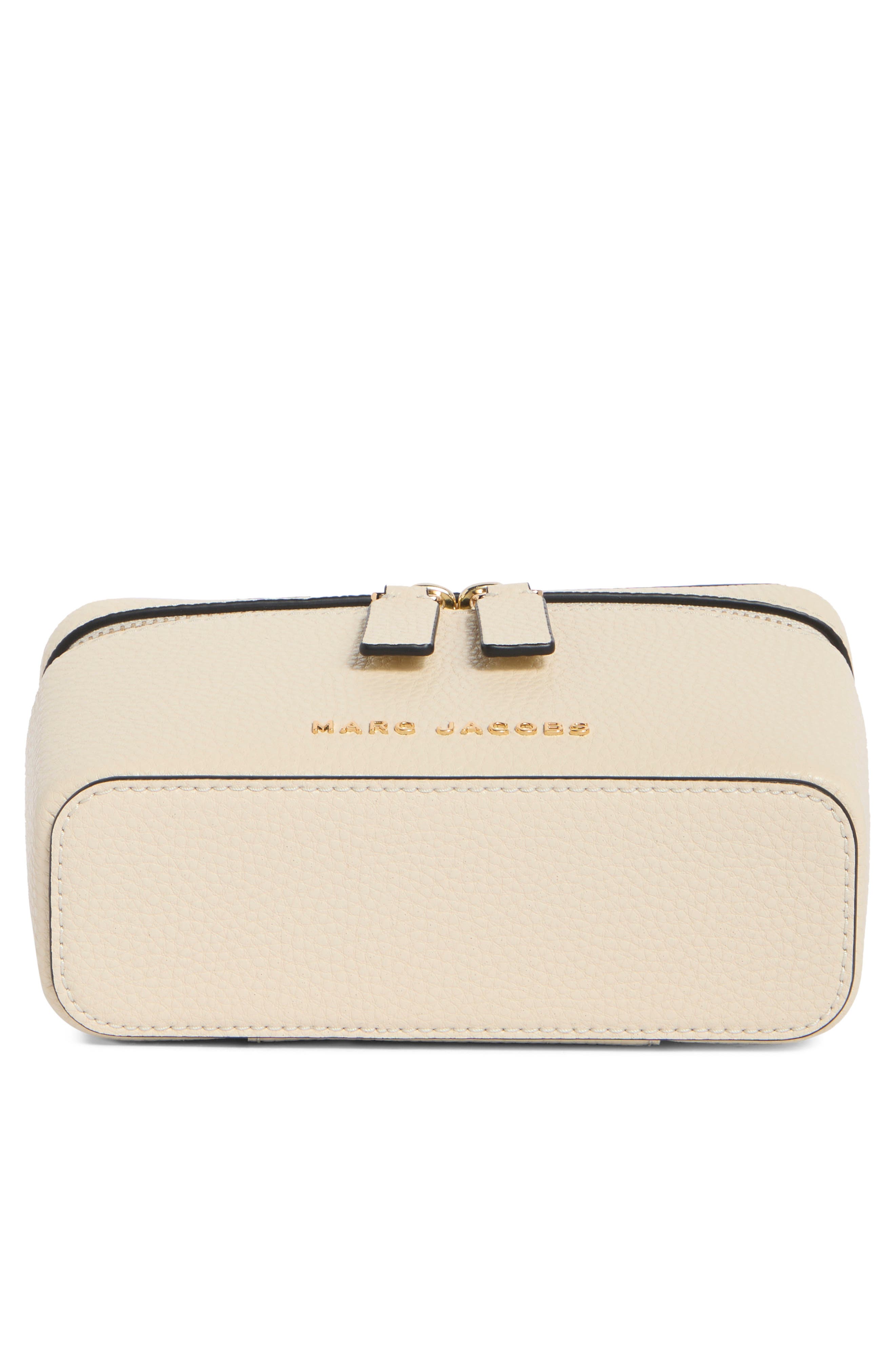 Groove Leather Train Case Crossbody Bag, Alternate, color, MARSHMALLOW