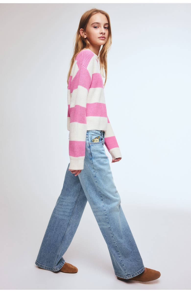 H&M Loose Fit Jeans, Alternate, color, Denim Blue/My Melody