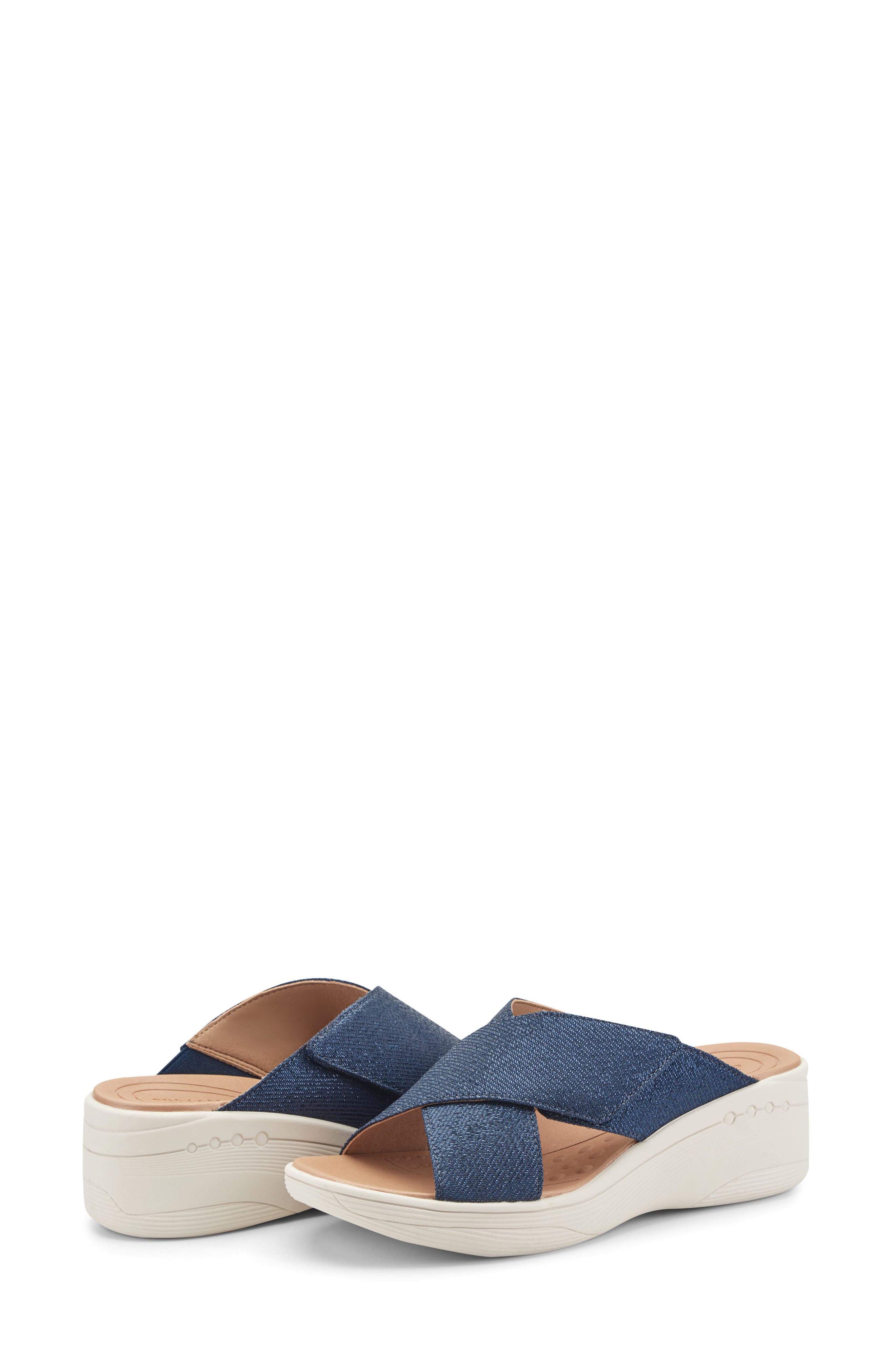 Bindie Slide Sandal, Alternate, color, NAVY