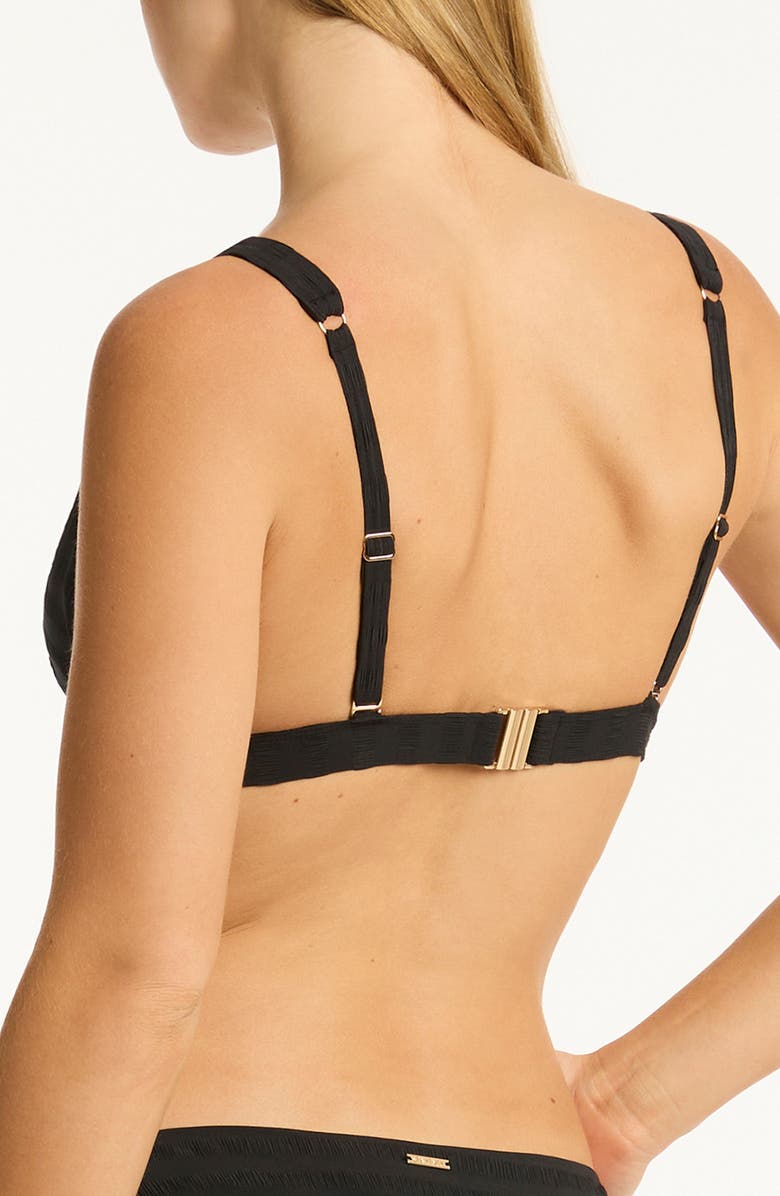 Sea Level Palisades Longline Triangle Bikini Top, Alternate, color,