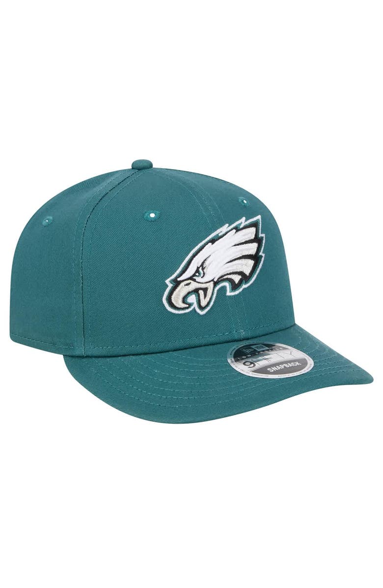 New Era Men's New Era Green Philadelphia Eagles Main Low Profile 9FIFTY Snapback Hat, Alternate, color, Green