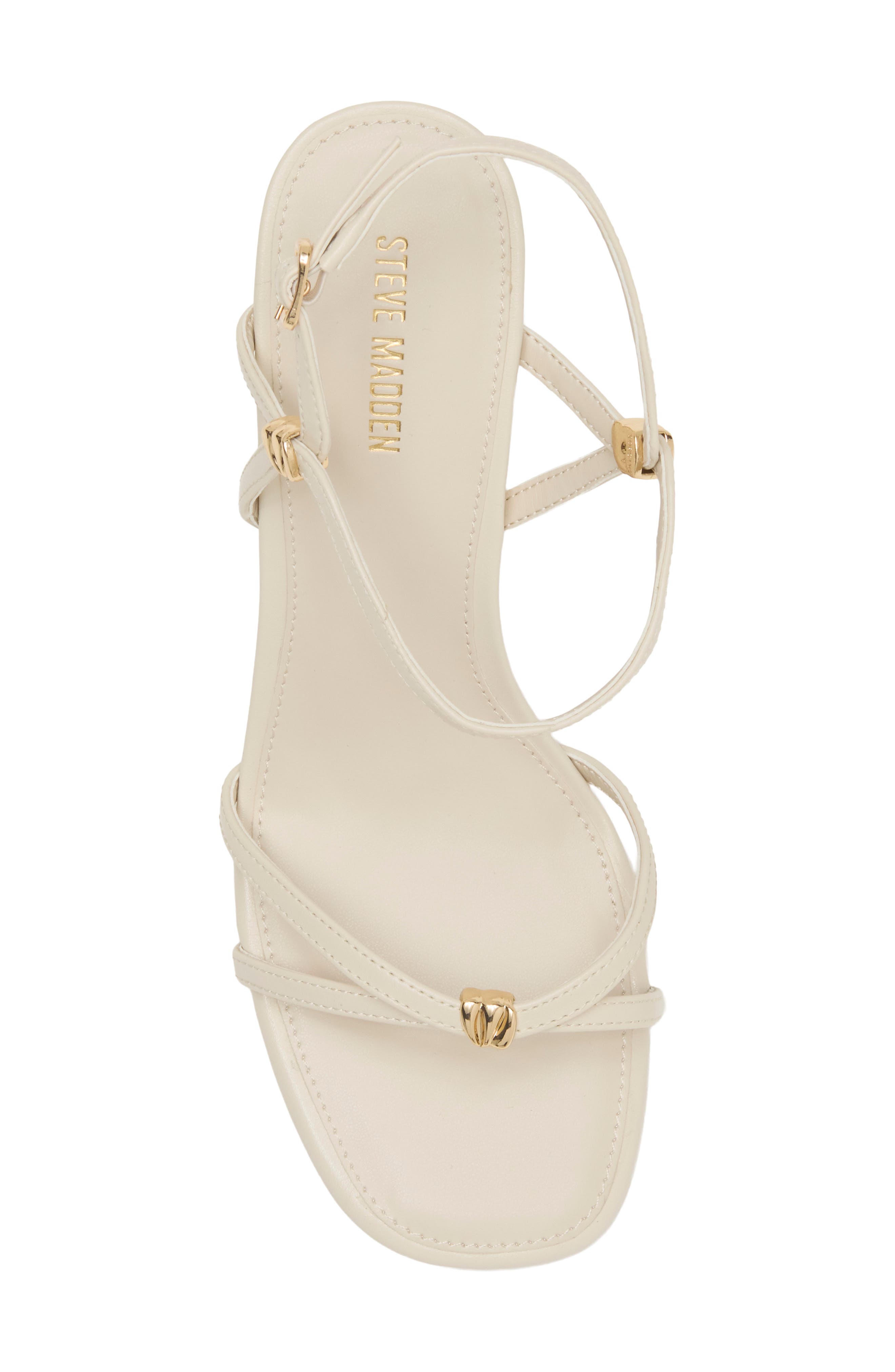Posy Strappy Heeled Sandal, Alternate, color, BONE