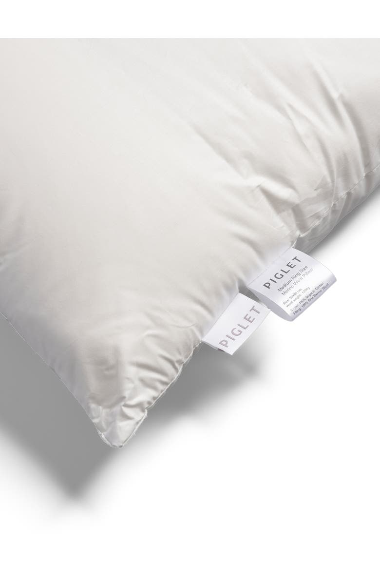 PIGLET IN BED Merino Wool Pillow, Alternate, color, 