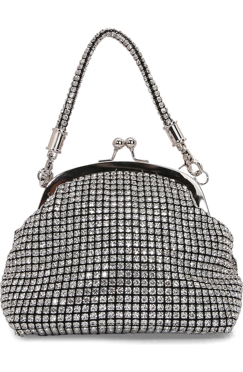 BERNESS Rhinestone Embellished Bow Handbag, Alternate, color, Black