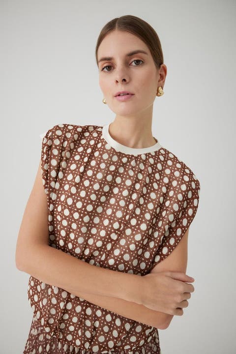 Alana Basket Weave Patterned Blouse