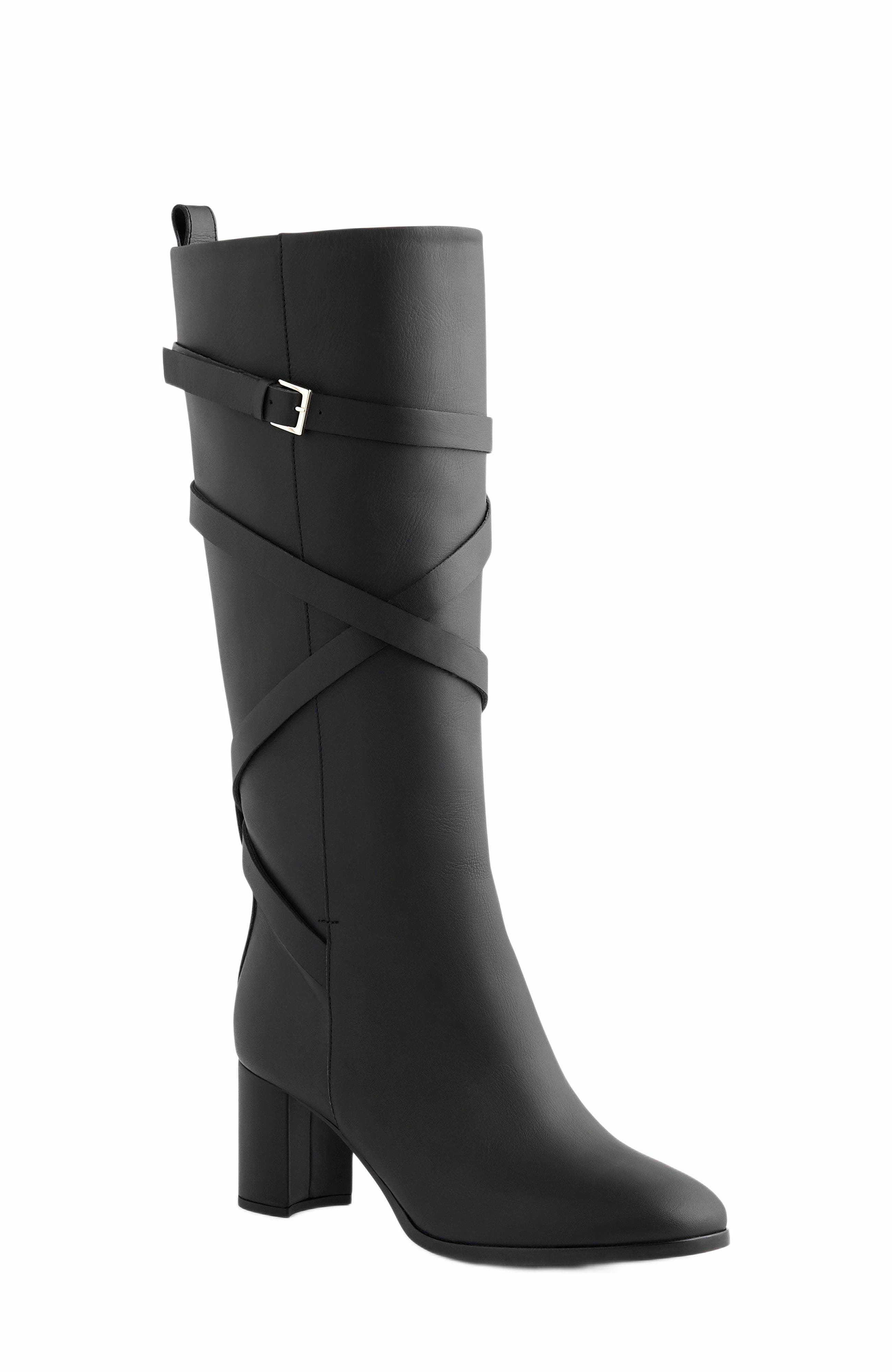 Neil J. Rodgers Linda Strappy Boot, Alternate, color, Black Nappa