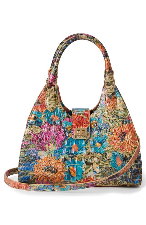 Brahmin Adrian Croc Embossed Leather Shoulder Bag