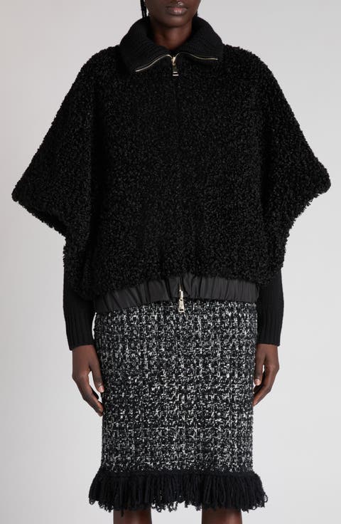 Mixed Media Reversible Cape