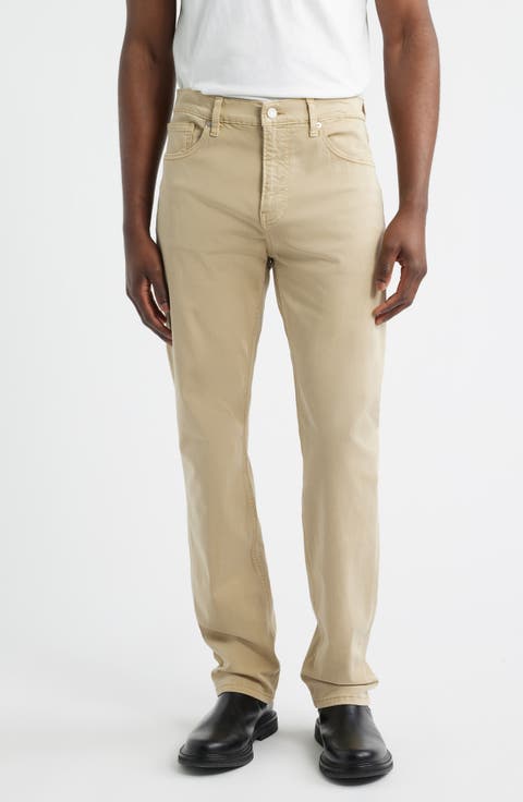 Modern Straight Leg Five-Pocket Twill Pants