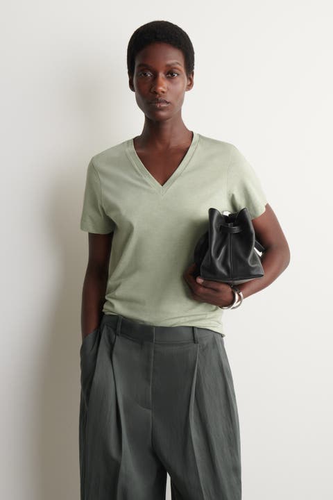 Cotton V-Neck T-Shirt
