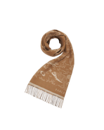 Fable England Woodland Scene Check Long Jacquard Scarf