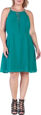 Standards & Practices Lace Keyhole Fit & Flare Dress