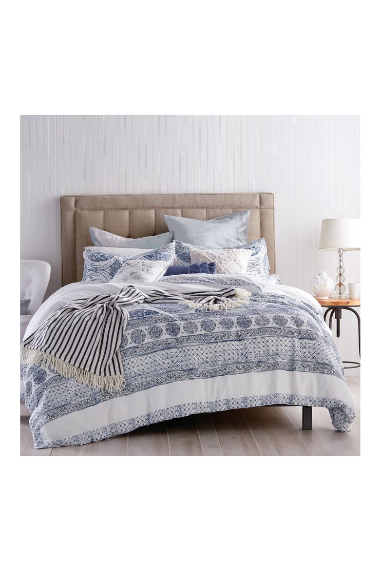 Matelassé Medallion Bedding Collection, Main, color, BLUE
