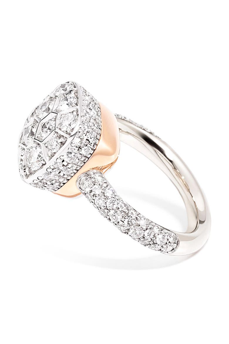 Nudo Maxi Diamond Ring, Alternate, color, WHITE GOLD / ROSE GOLD