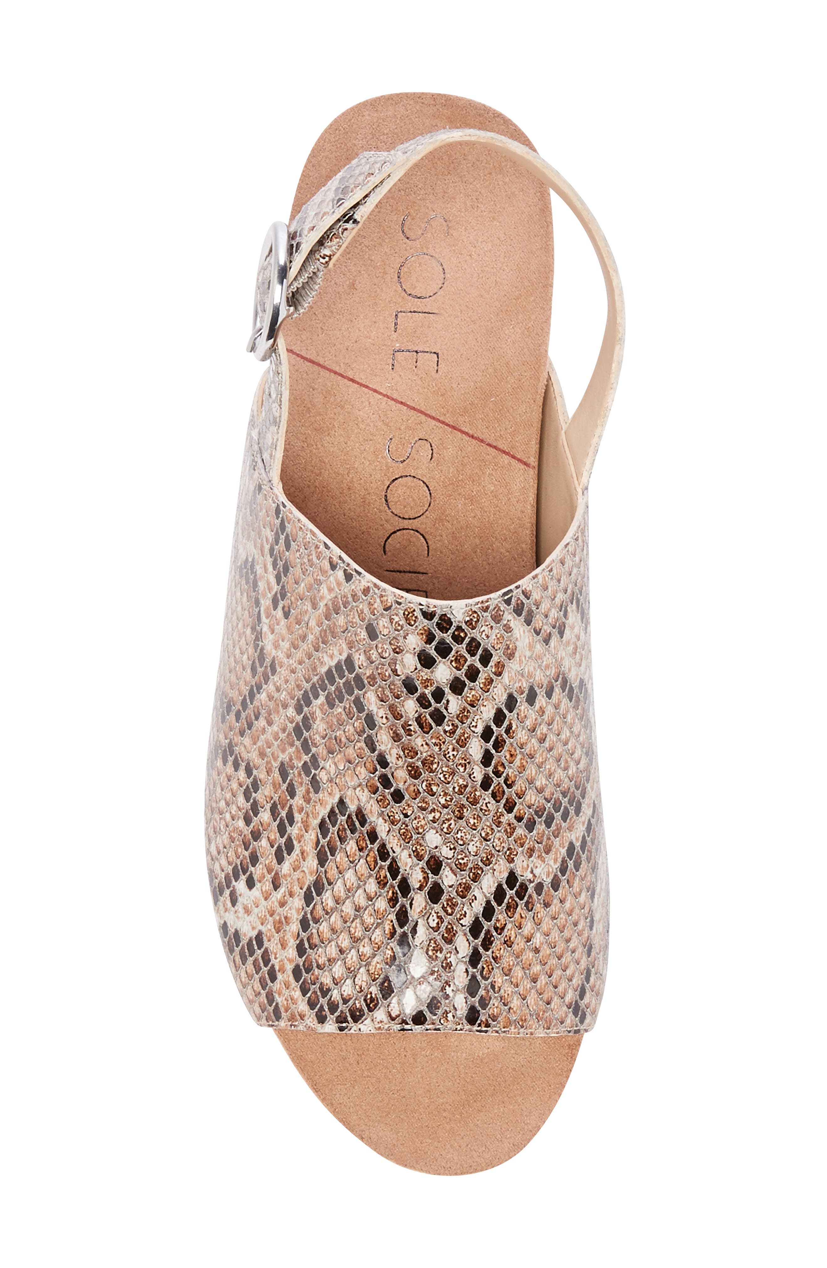 Kellyn Wedge Sandal, Alternate, color, BROWN LEATHER