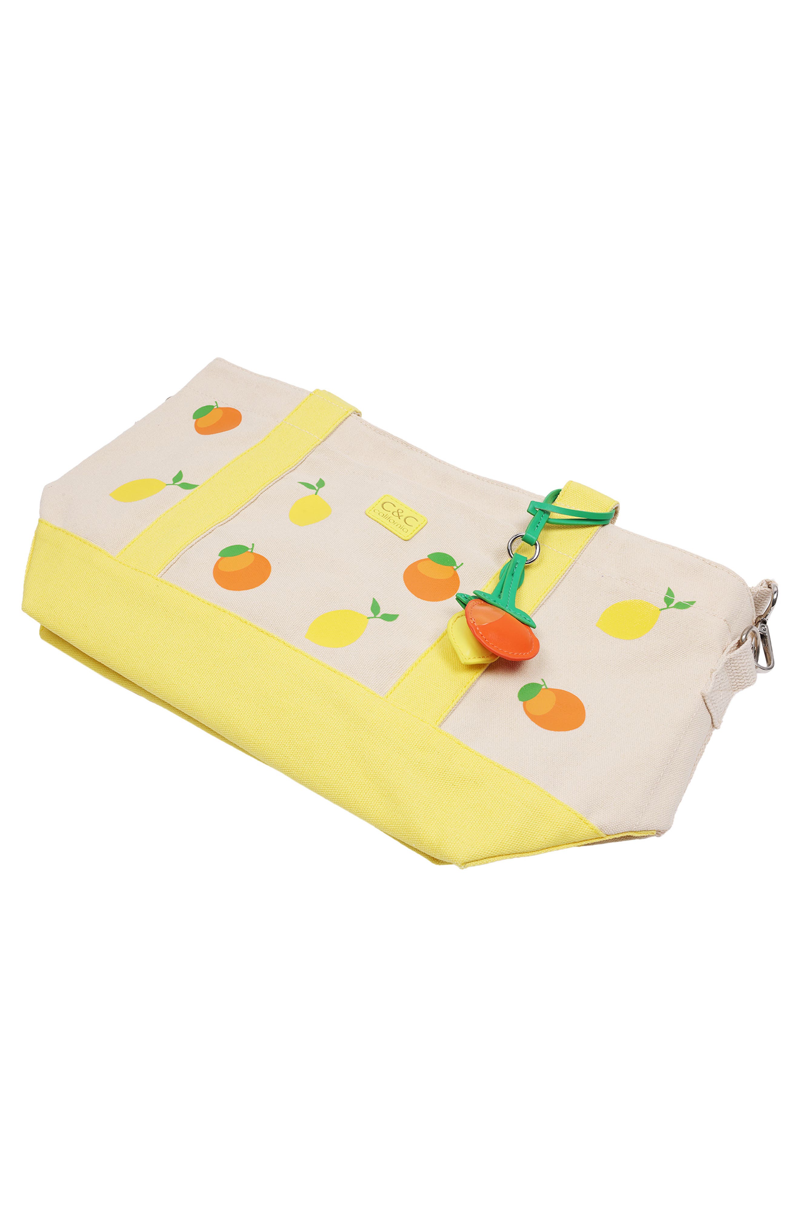 C & C California Citrus Fruit Tote Bag, Alternate, color, Yellow
