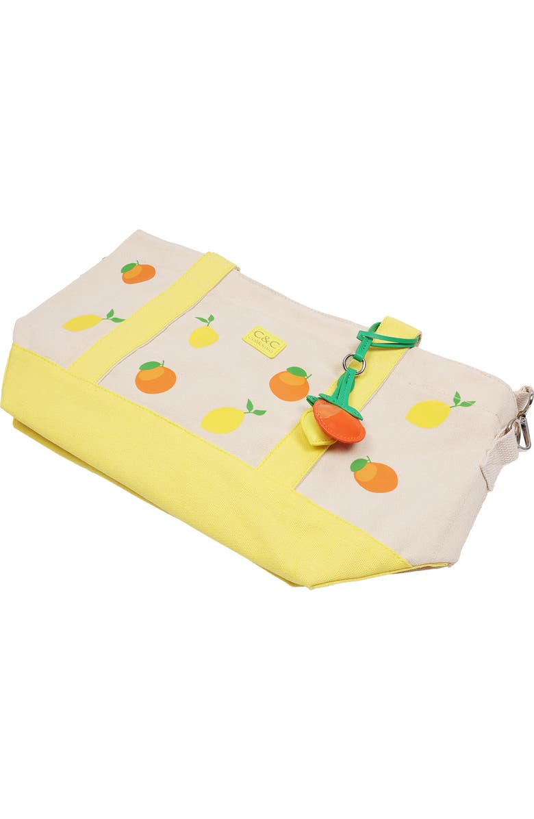 C & C California Citrus Fruit Tote Bag, Alternate, color, Yellow