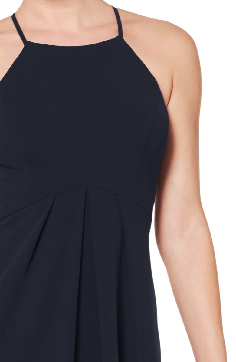 #Levkoff Halter Crepe A-Line Gown, Alternate, color, 