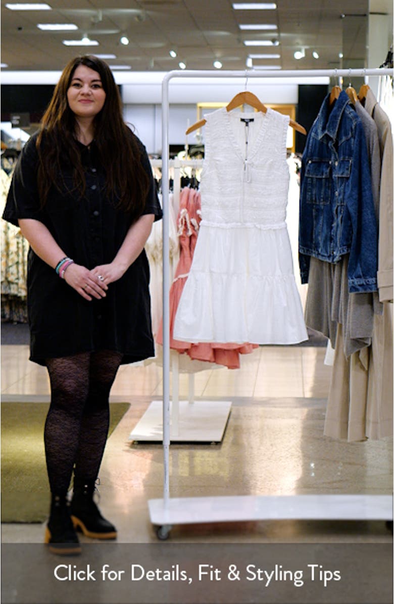 Fraise Smock Bodice Cotton Blend Minidress, sales video thumbnail