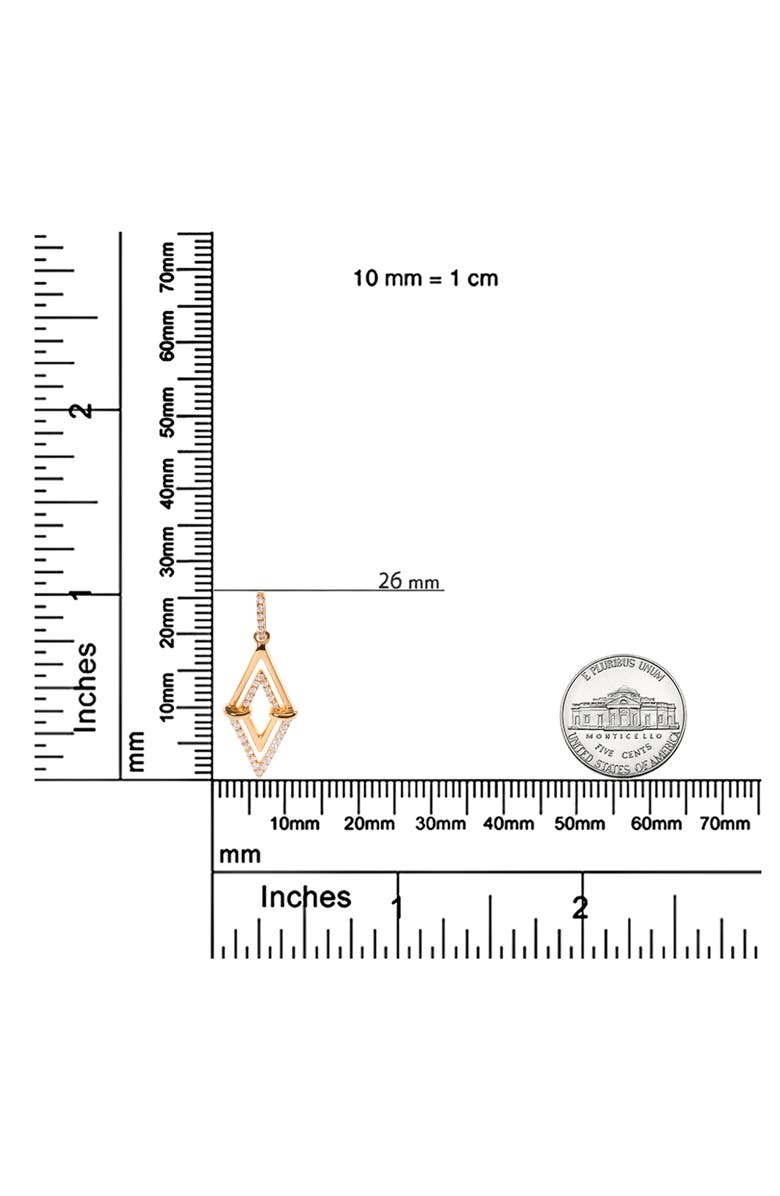 Haus of Brilliance 14K Yellow Gold 1/4 Cttw Diamond Double Triangle Geometric Pendant Necklace, Alternate, color, Yellow