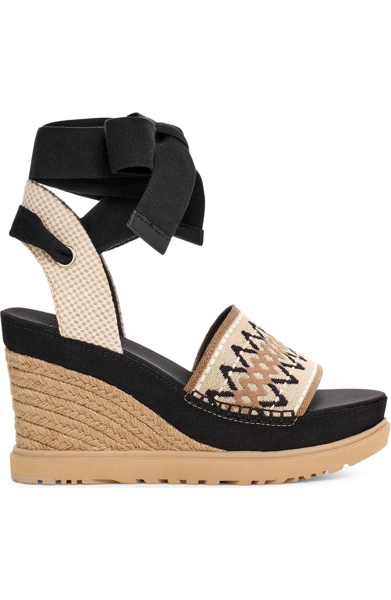 UGG<sup>®</sup> Abbot Ankle Wrap Wedge Sandal, Alternate, color,