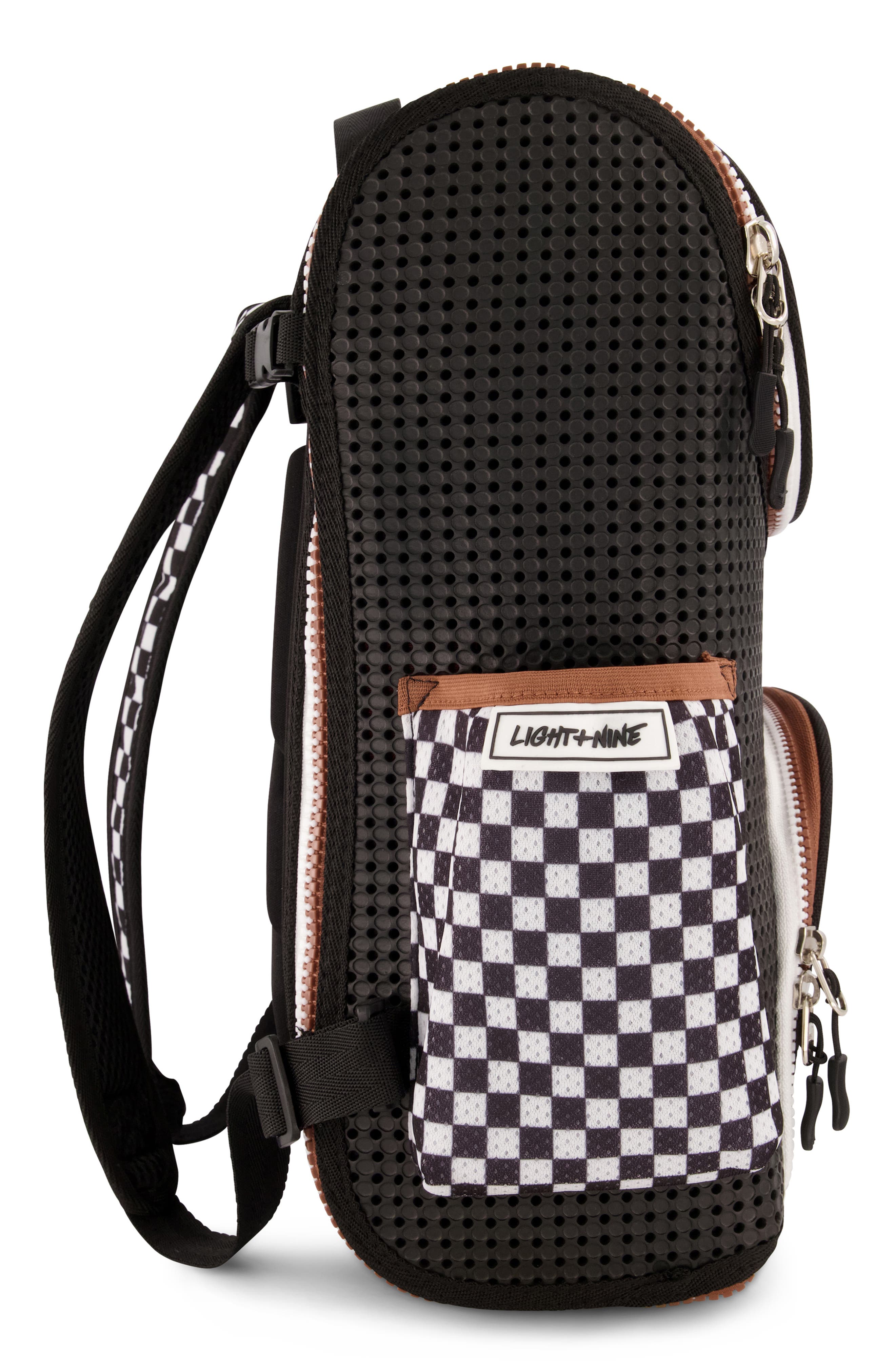 Light+Nine Kids' Checkered Student Backpack, Alternate, color, 