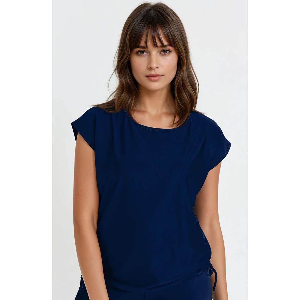 Calypsa Daphne Loose Fit Swim Top In Blue