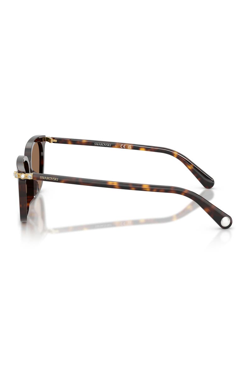 56mm Pillow Sunglasses, Alternate, color, HAVANA / DARK BROWN