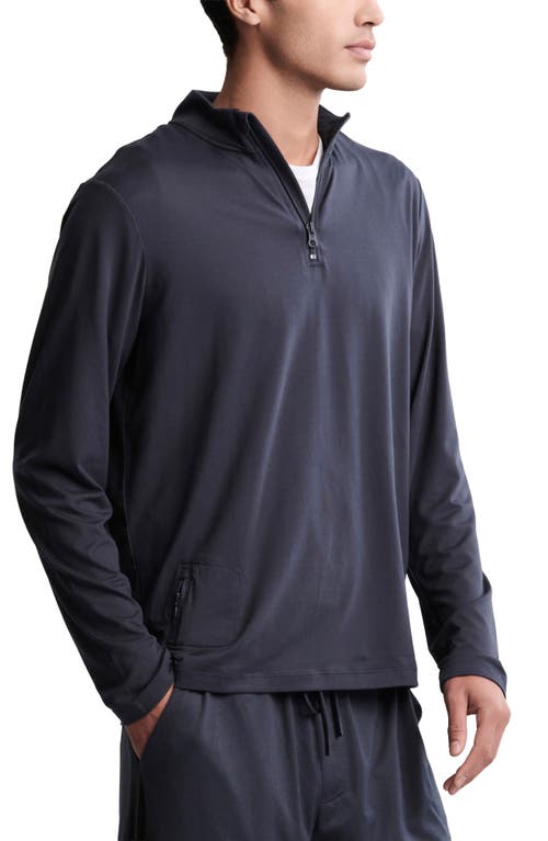 Barefoot Dreams Malibu Collection® Butterchic Half Zip Sweatshirt In Blue