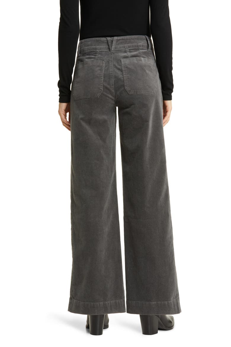 'Ab'Solution Skyrise Patch Pocket Wide Leg Pants (Nordstrom Exclusive), Alternate, color, STEEL GREY