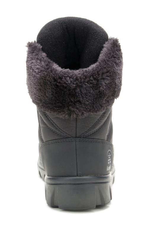 Kamik Hannah Faux Fur Cuff Waterproof Snow Boot In Black