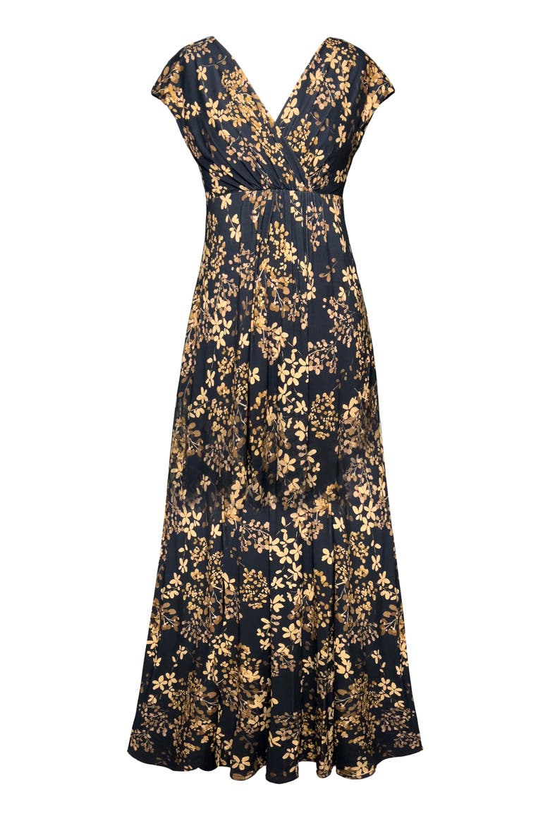 Sophia Gathered Maxi Dress, Alternate, color, Golden Blossom