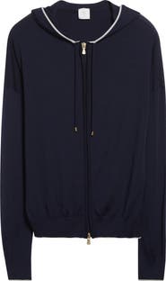 Eleventy Merino Wool Zip Hoodie