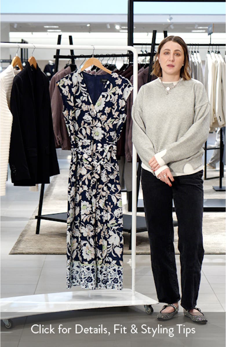 Mixed Floral Print Crêpe de Chine Jumpsuit, sales video thumbnail