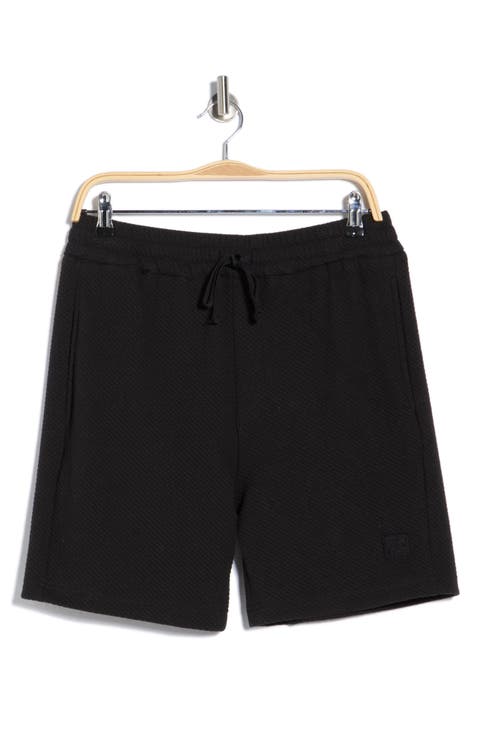 Textured Drawstring Shorts