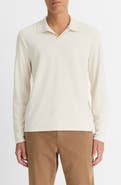 Vince Milano Stitch Johnny Collar Long Sleeve Polo