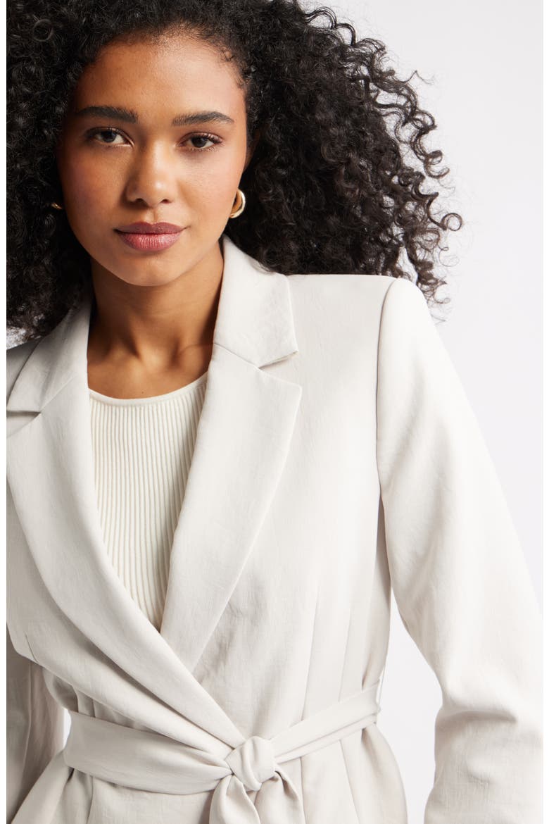 Curator Crepe Tie Blazer, Alternate, color, BEIGE PUMICE