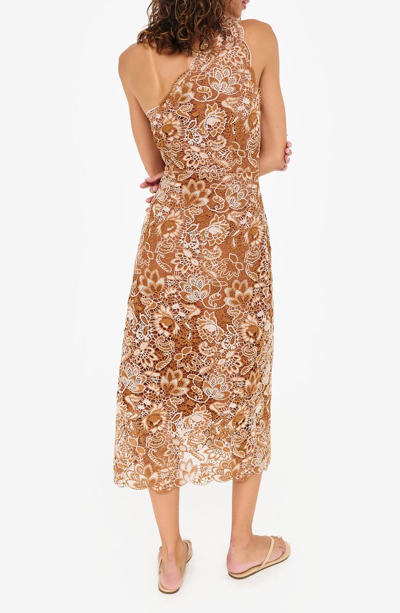 CAMI NYC Sintra One-Shoulder Lace Overlay Midi Dress, Alternate, color,