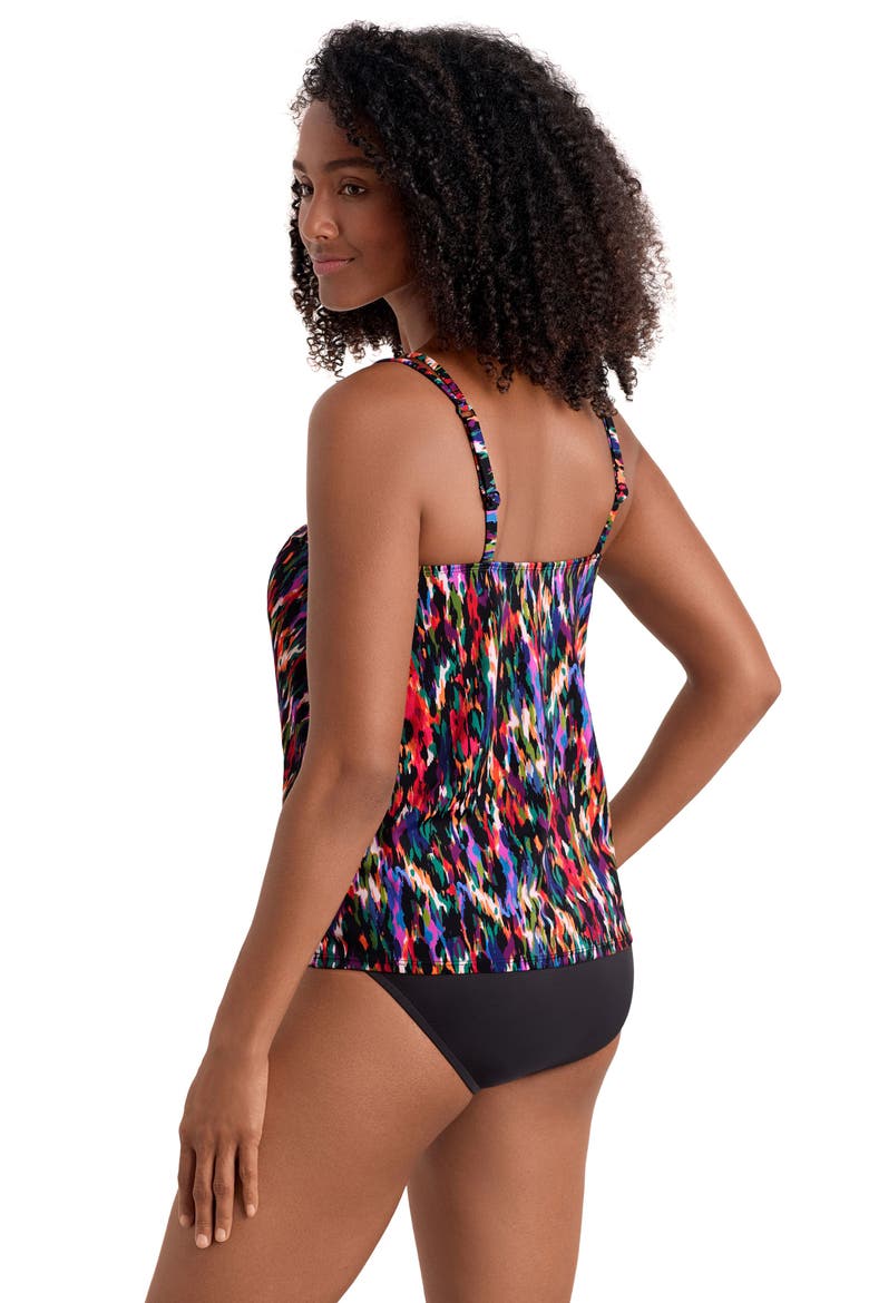 Handkerchief Hem Tankini Swimsuit Top, Alternate, color, Temptress